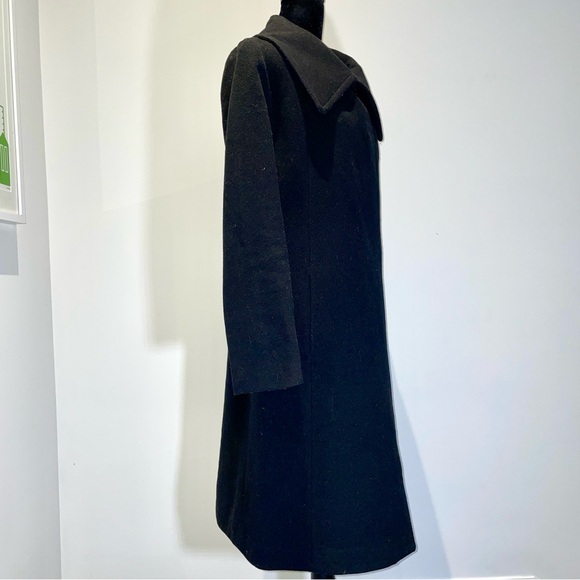 Soia & Kyo Black Wool Blend Zip Coat Size L Fits closer to M - Picture 6 of 8